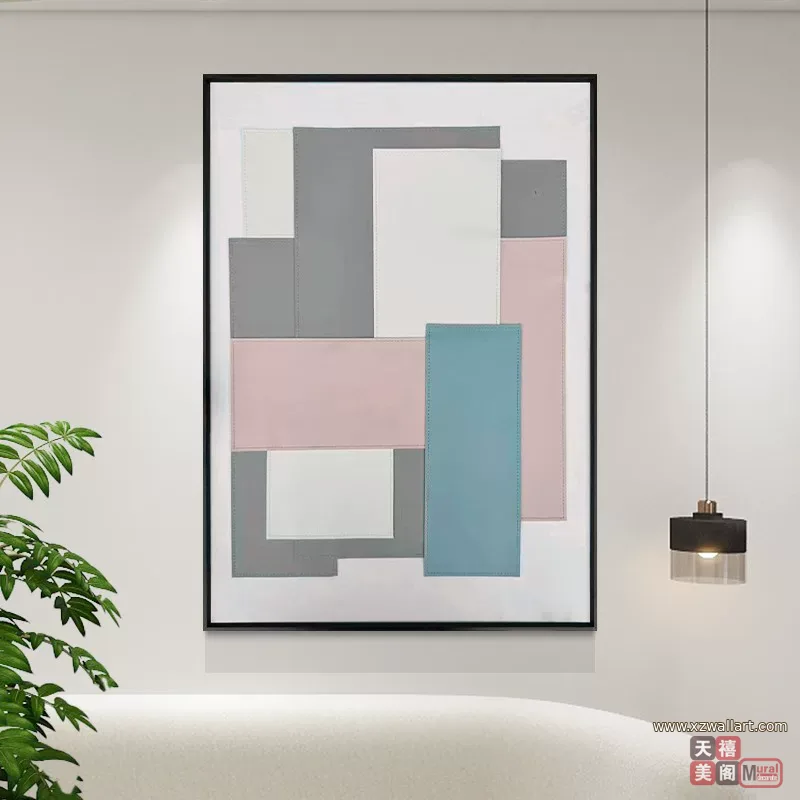 抽象 单幅 装饰画 轻奢风 客厅背景墙挂画 晶瓷画