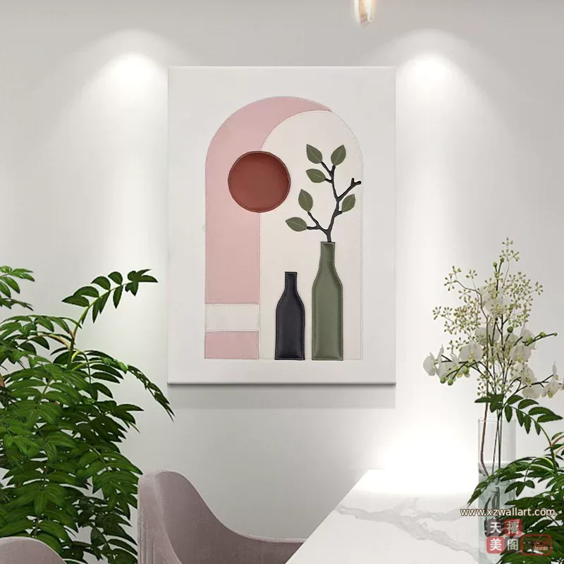 抽象 单幅 装饰画 北欧风 餐厅背景墙挂画 晶瓷画