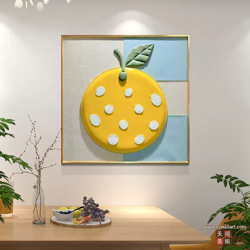 抽象 单幅 装饰画 轻奢风 餐厅背景墙挂画 晶瓷画