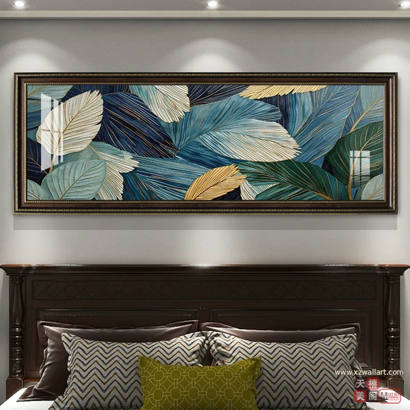 抽象 单幅 装饰画 复古怀旧 卧室背景墙挂画 晶瓷画