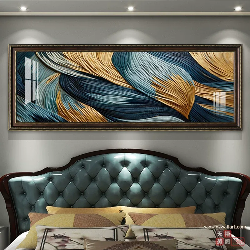 抽象 单幅 装饰画 复古怀旧 卧室背景墙挂画 晶瓷画