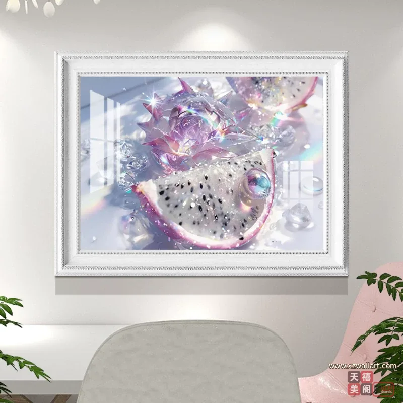 抽象 单幅 装饰画 现代简约 餐厅背景墙挂画 晶瓷画