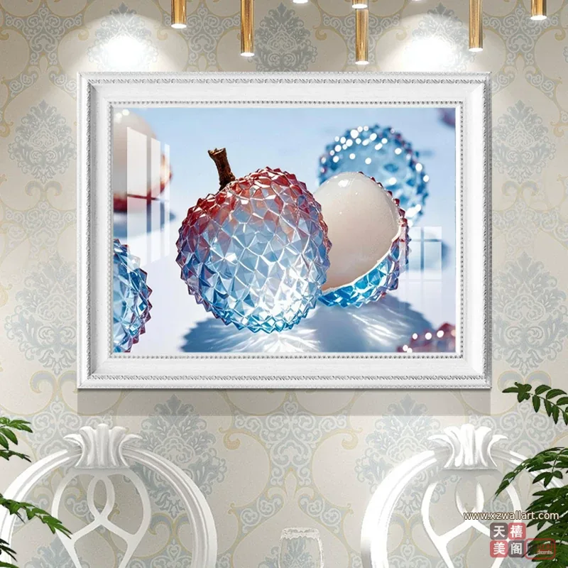 抽象 单幅 装饰画 现代简约 餐厅背景墙挂画 晶瓷画