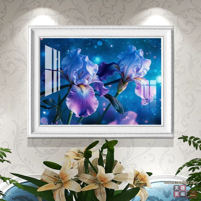 花 单幅 装饰画 轻奢风 餐厅背景墙挂画 晶瓷画