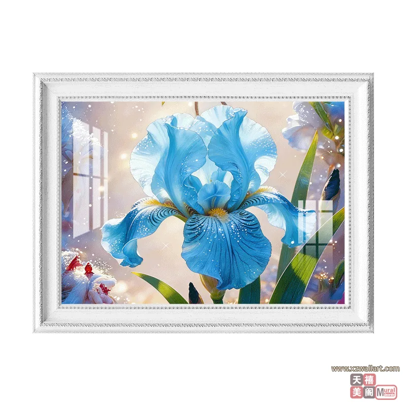 花 单幅 装饰画 轻奢风 餐厅背景墙挂画 晶瓷画