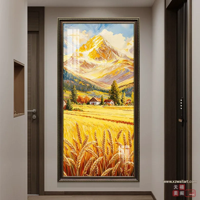 抽象 单幅 装饰画 欧式 玄关背景墙挂画 晶瓷画