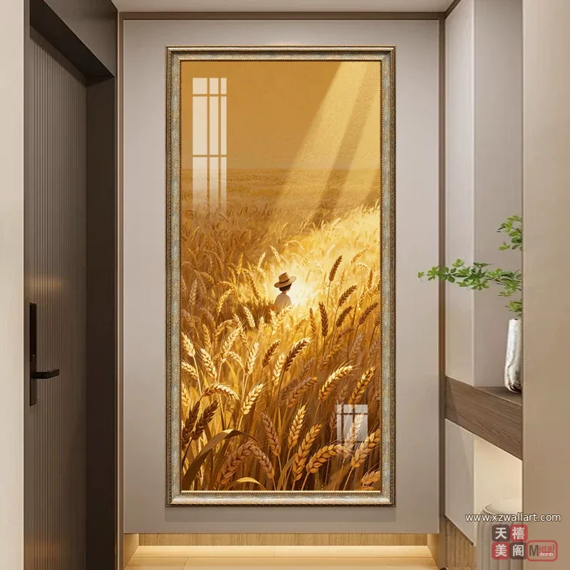 抽象 单幅 装饰画 欧式 玄关背景墙挂画 晶瓷画