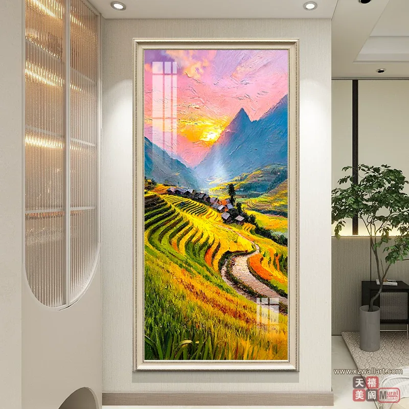 抽象 单幅 装饰画 欧式 玄关背景墙挂画 晶瓷画