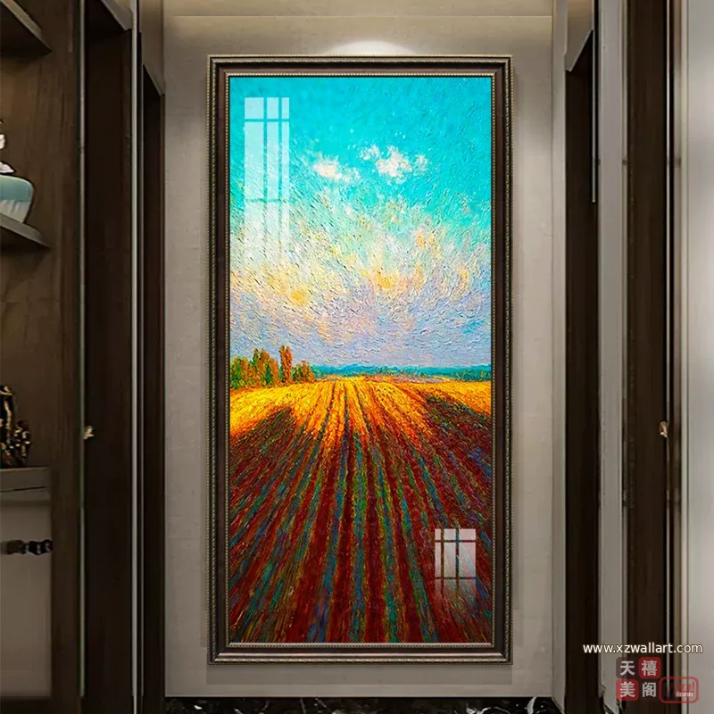 抽象 单幅 装饰画 欧式 玄关背景墙挂画 晶瓷画
