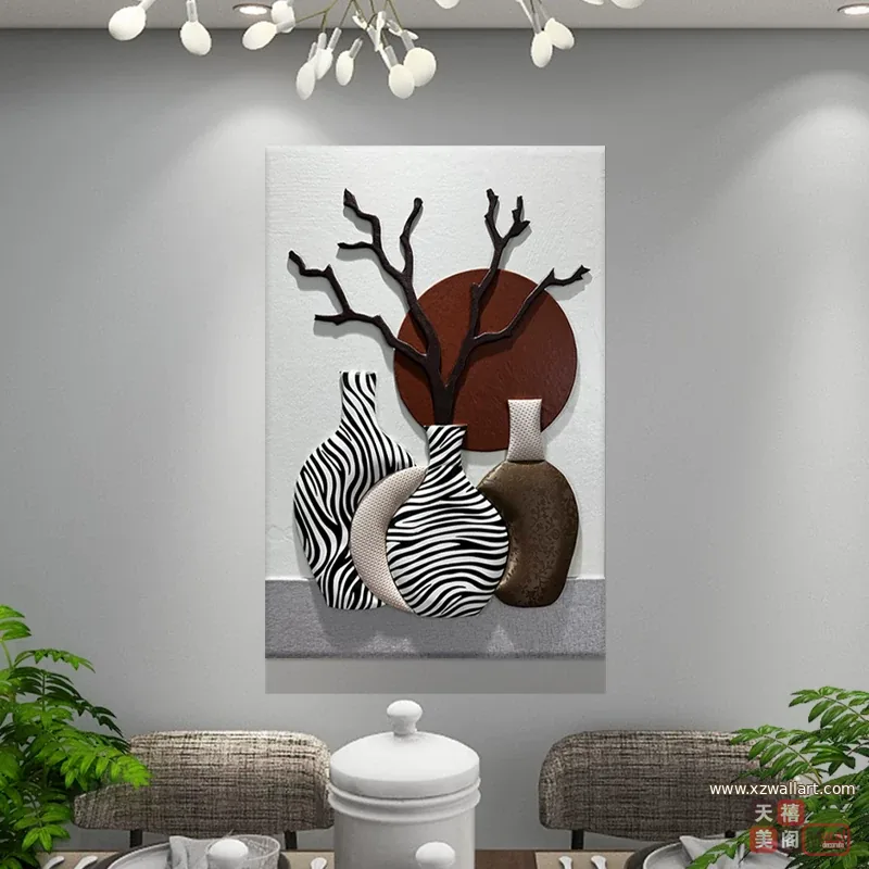 抽象 单幅 装饰画 北欧风 餐厅背景墙挂画 晶瓷画