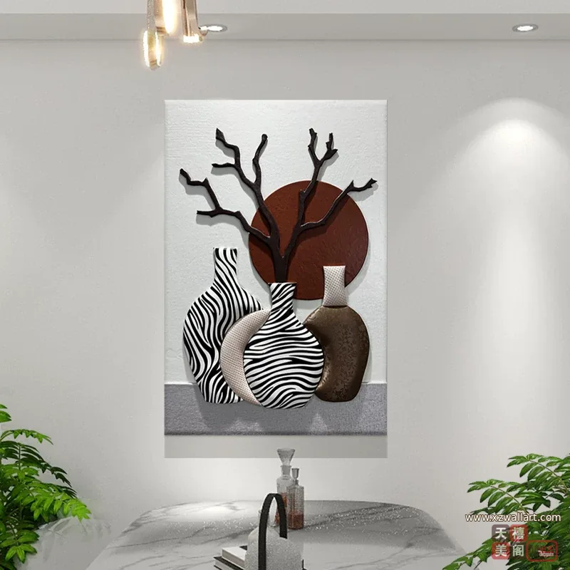抽象 单幅 装饰画 北欧风 餐厅背景墙挂画 晶瓷画
