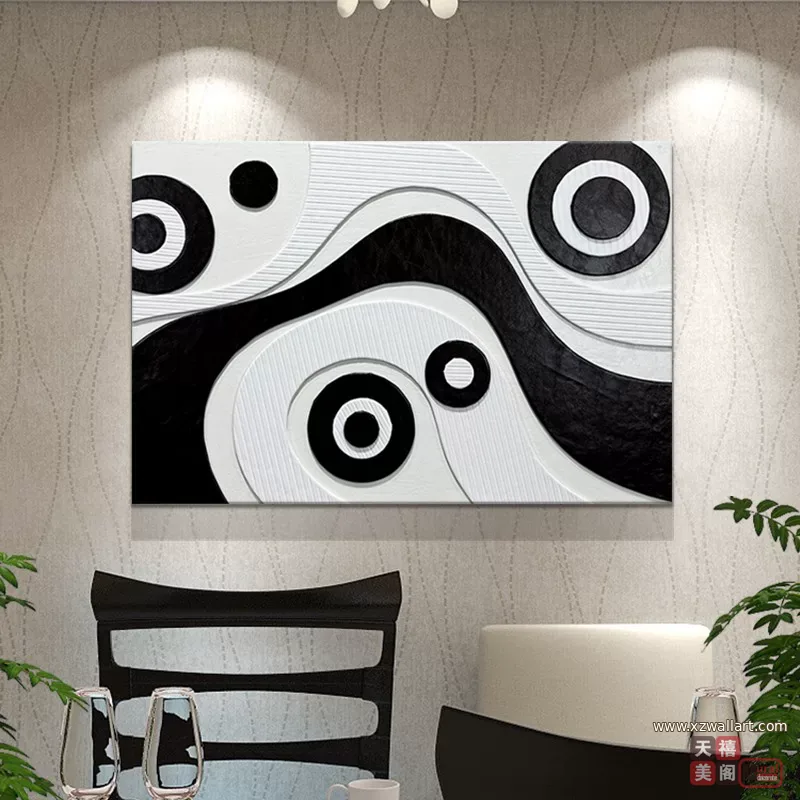 抽象 单幅 装饰画 现代简约 餐厅背景墙挂画 晶瓷画