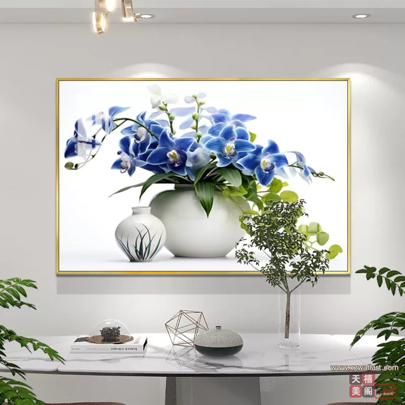 抽象 单幅 装饰画 轻奢风 餐厅背景墙挂画 晶瓷画