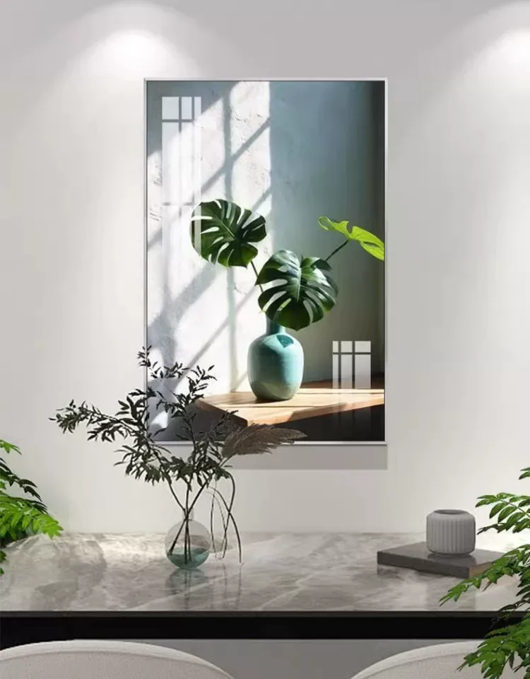 抽象 单幅 装饰画 北欧风 餐厅背景墙挂画 晶瓷画