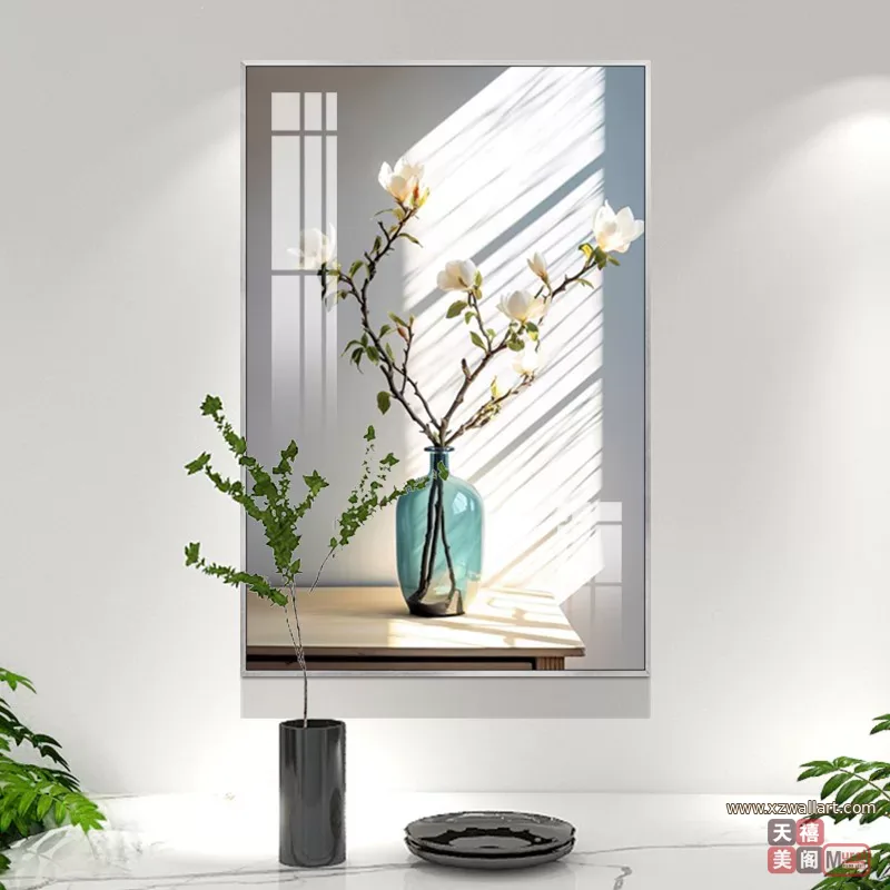 抽象 单幅 装饰画 北欧风 餐厅背景墙挂画 晶瓷画