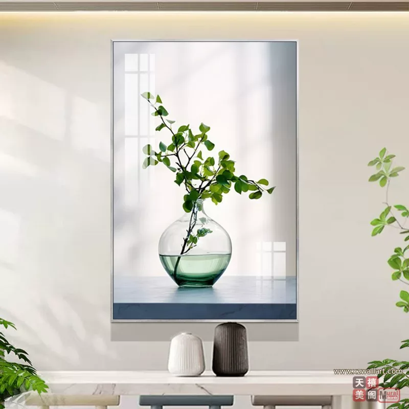 抽象 单幅 装饰画 北欧风 餐厅背景墙挂画 晶瓷画