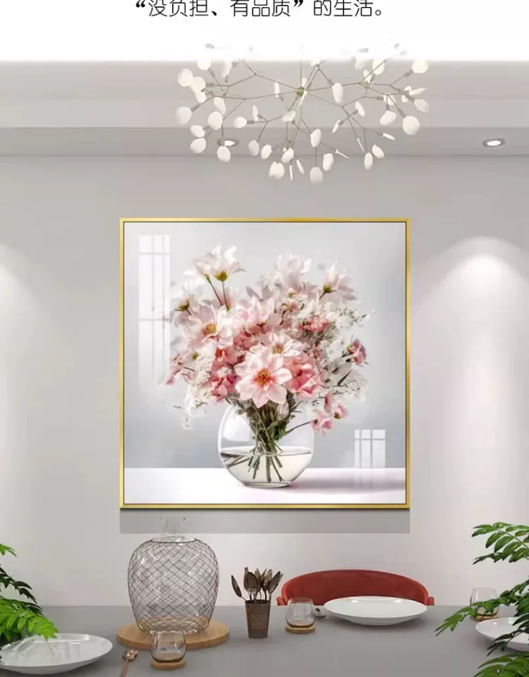 抽象 单幅 装饰画 现代简约 餐厅背景墙挂画 晶瓷画