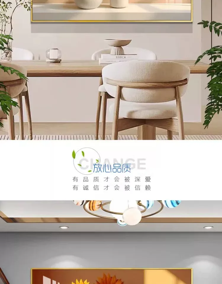 向日葵 单幅 装饰画 奶油风 餐厅背景墙挂画 晶瓷画