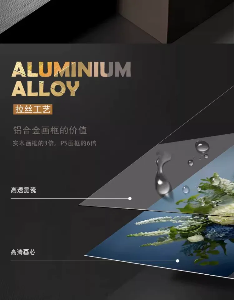 花 单幅 装饰画 现代简约 客厅背景墙挂画 晶瓷画