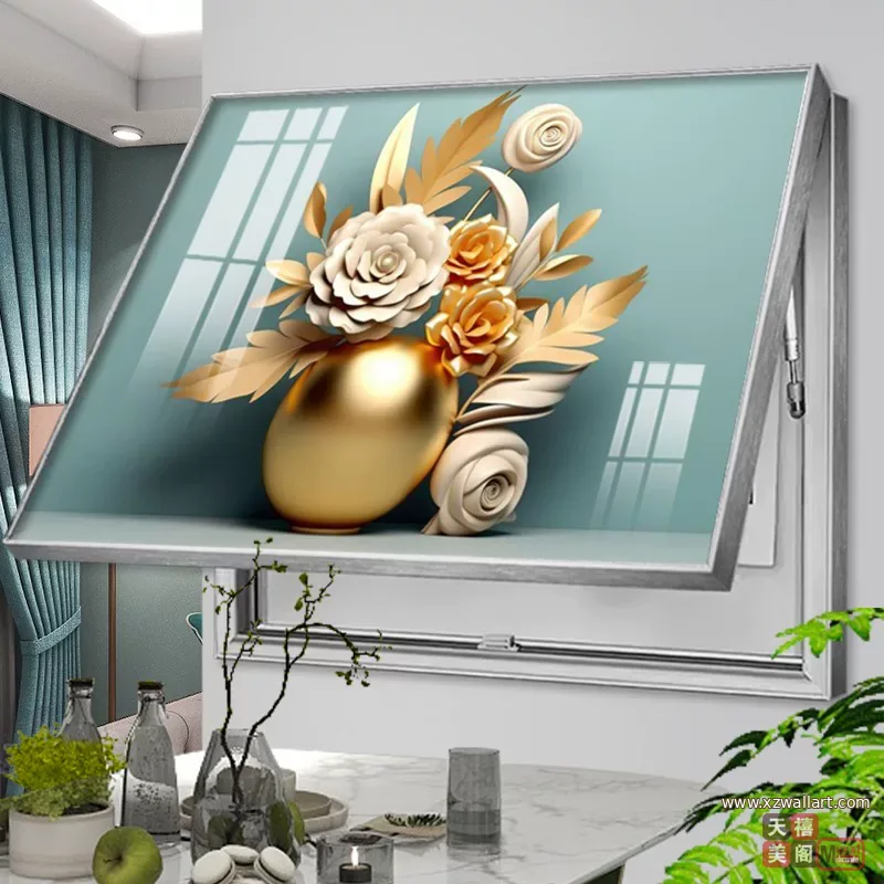 抽象 单幅 装饰画 奶油风 客厅背景墙挂画 晶瓷画