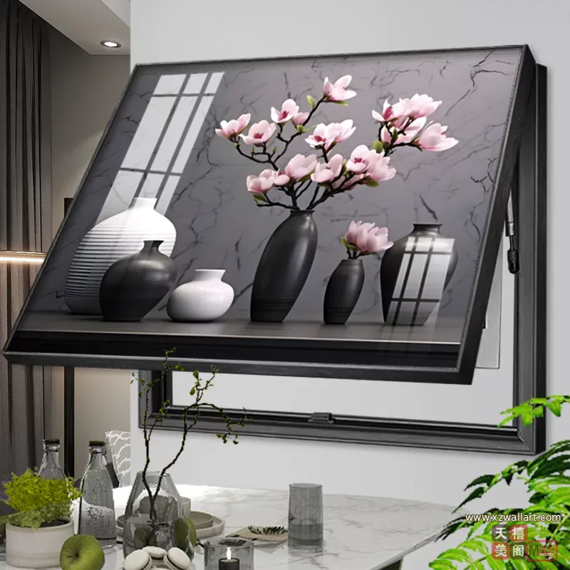 抽象 单幅 装饰画 现代简约 客厅背景墙挂画 晶瓷画