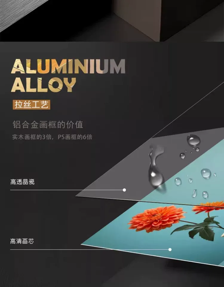 抽象 单幅 装饰画 北欧风 客厅背景墙挂画 晶瓷画