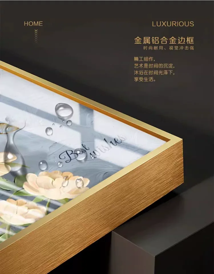抽象 三联 装饰画 奶油风 客厅背景墙挂画 晶瓷画