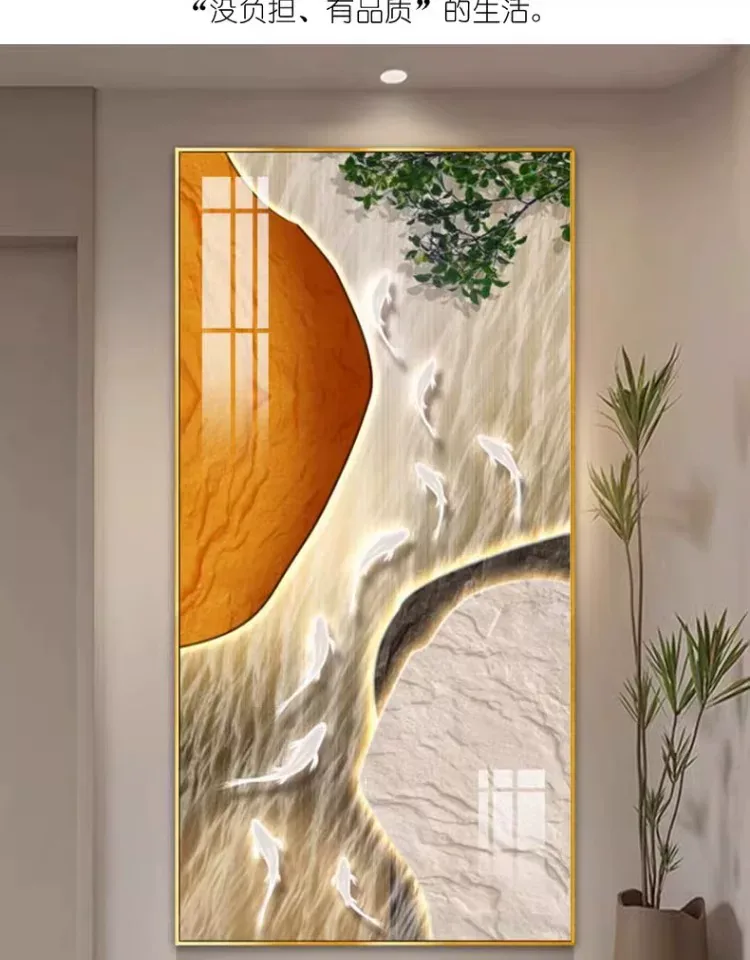 抽象 单幅 装饰画 奶油风 玄关背景墙挂画 晶瓷画