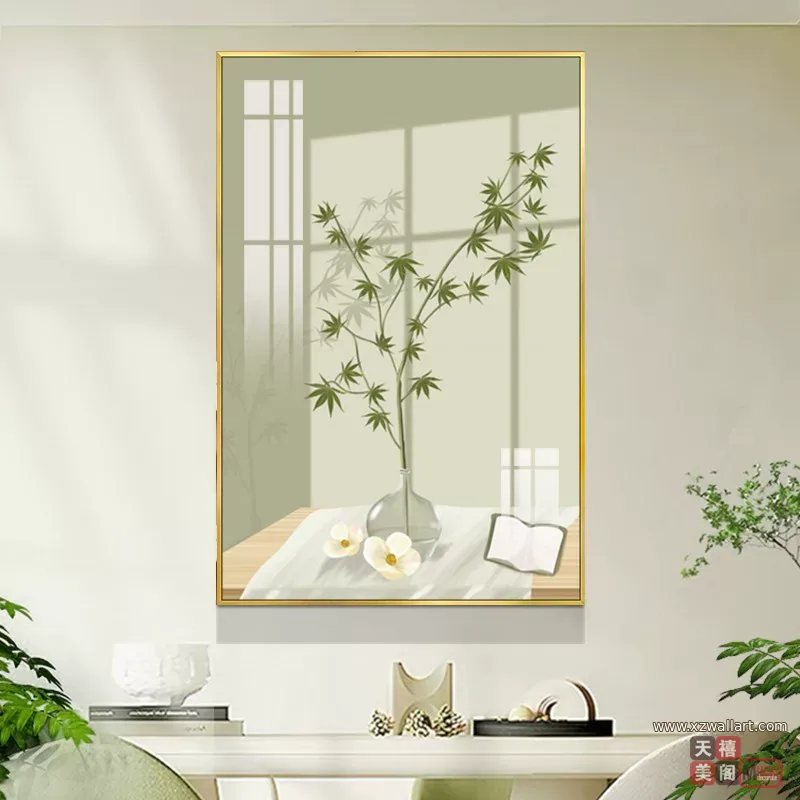 抽象 单幅 装饰画 北欧风 餐厅背景墙挂画 晶瓷画