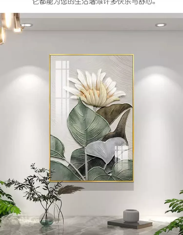 抽象 单幅 装饰画 奶油风 餐厅背景墙挂画 晶瓷画