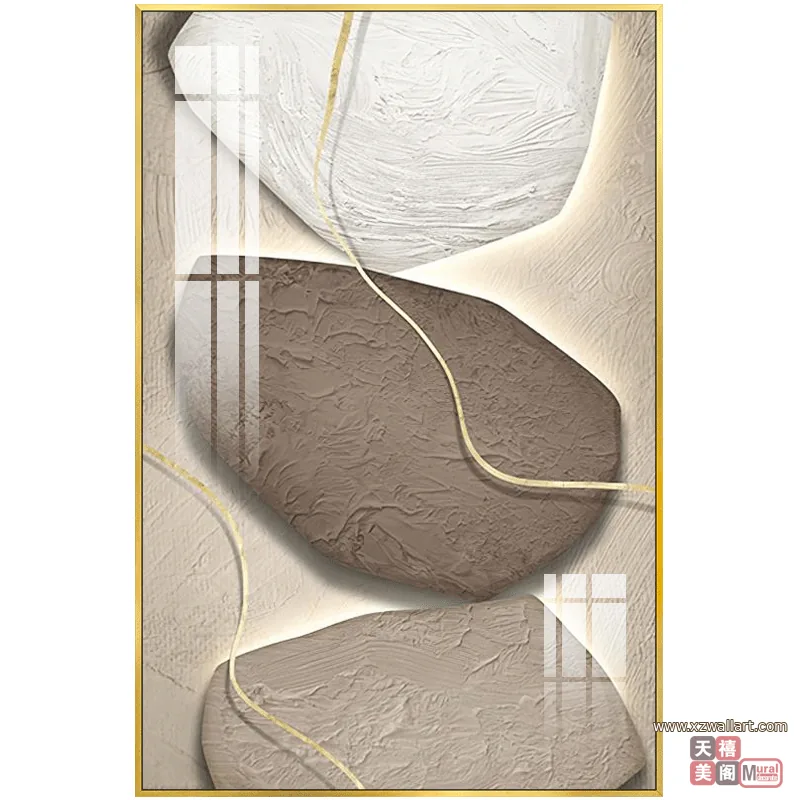 抽象 单幅 装饰画 奶油风 玄关背景墙挂画 晶瓷画