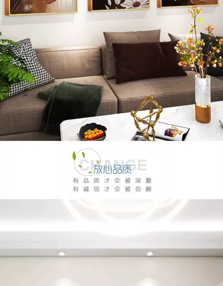 抽象 三联 装饰画 奶油风 客厅背景墙挂画 晶瓷画