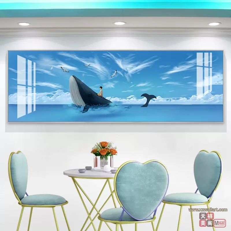 抽象 单幅 装饰画 轻奢风 卧室背景墙挂画 晶瓷画