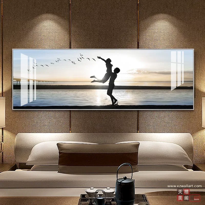 抽象 单幅 装饰画 北欧风 客厅背景墙挂画 晶瓷画