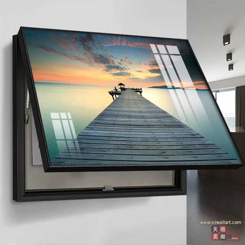 抽象 单幅 装饰画 现代简约 客厅背景墙挂画 晶瓷画