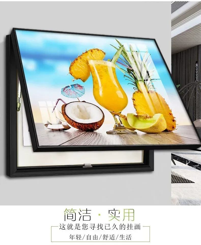 抽象 单幅 装饰画 现代简约 餐厅背景墙挂画 晶瓷画