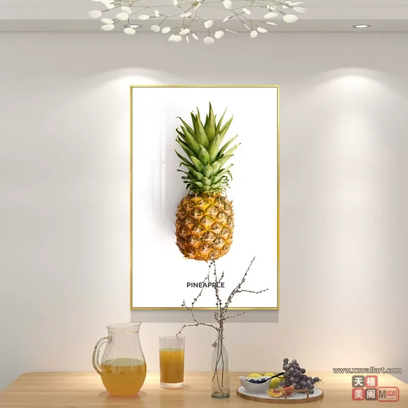 抽象 单幅 装饰画 现代简约 餐厅背景墙挂画 晶瓷画