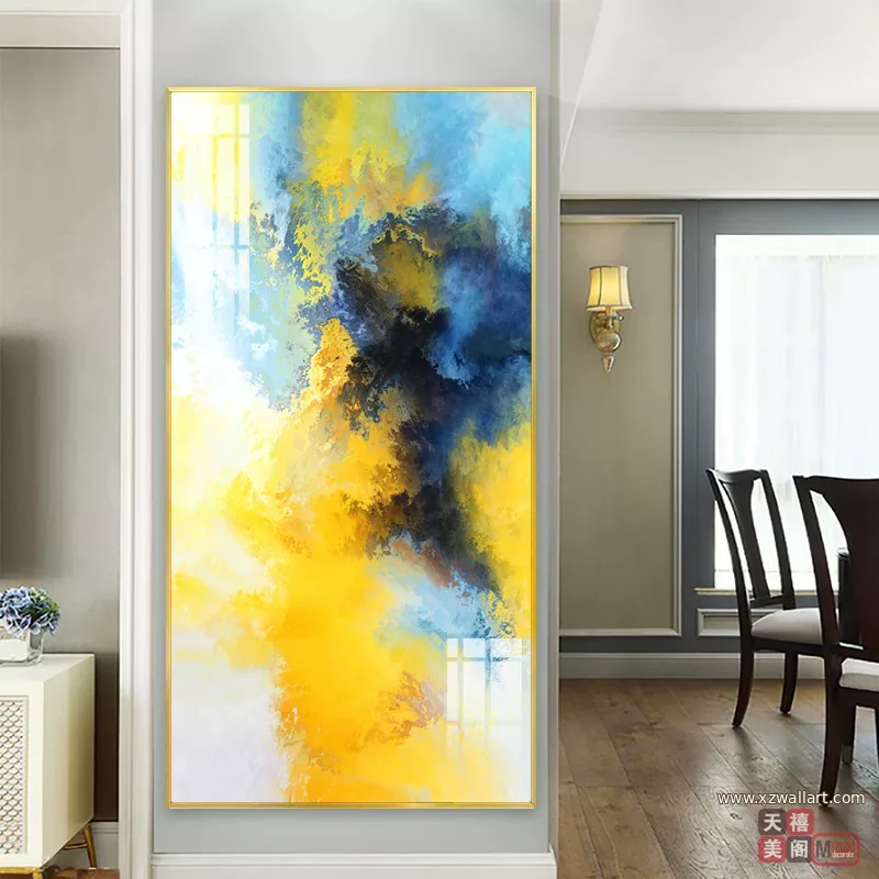 抽象 单幅 装饰画 现代简约 玄关背景墙挂画 晶瓷画