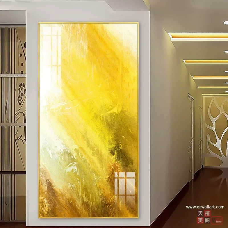 抽象 单幅 装饰画 现代简约 玄关背景墙挂画 晶瓷画