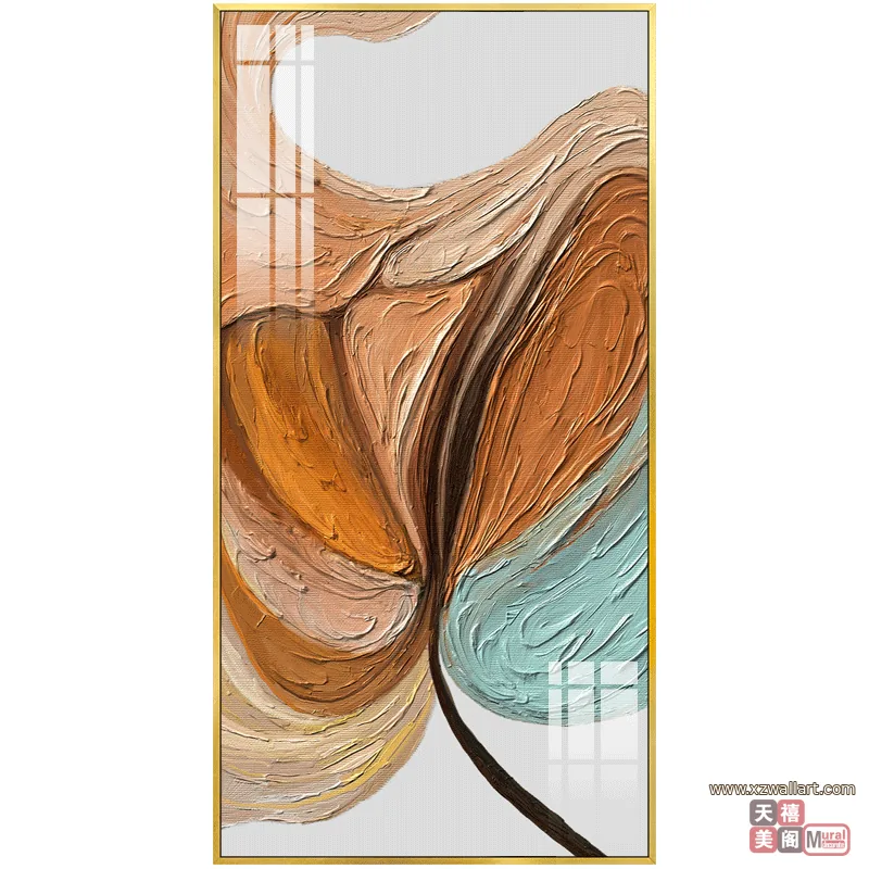 抽象 单幅 装饰画 现代简约 玄关背景墙挂画 晶瓷画