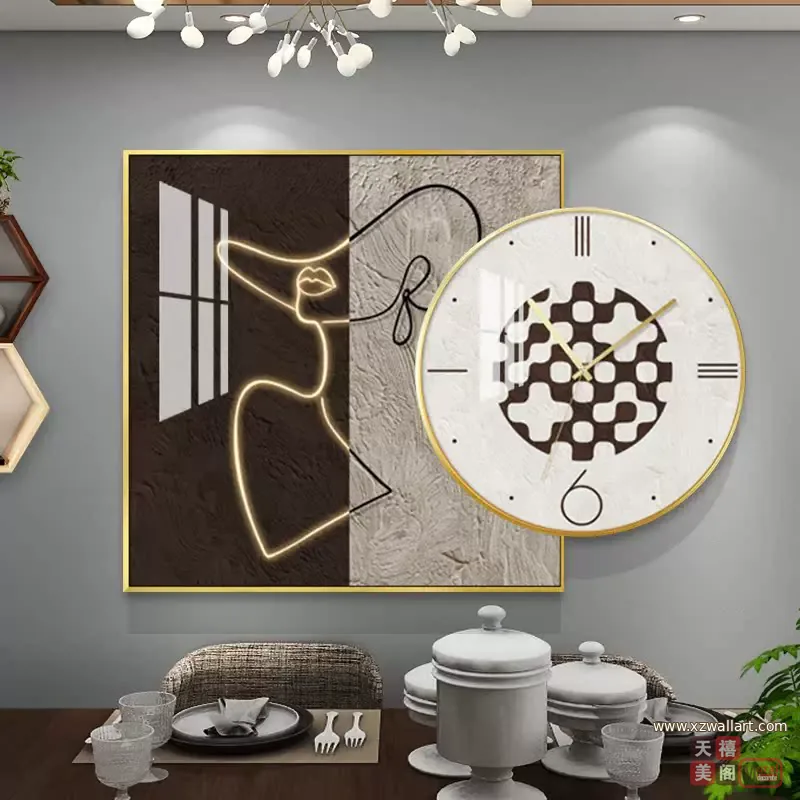 抽象 单幅 装饰画 北欧风 餐厅背景墙挂画 晶瓷画