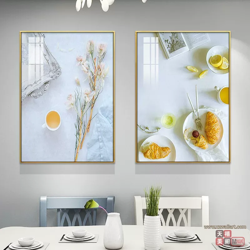 抽象 单幅 装饰画 北欧风 餐厅背景墙挂画 晶瓷画