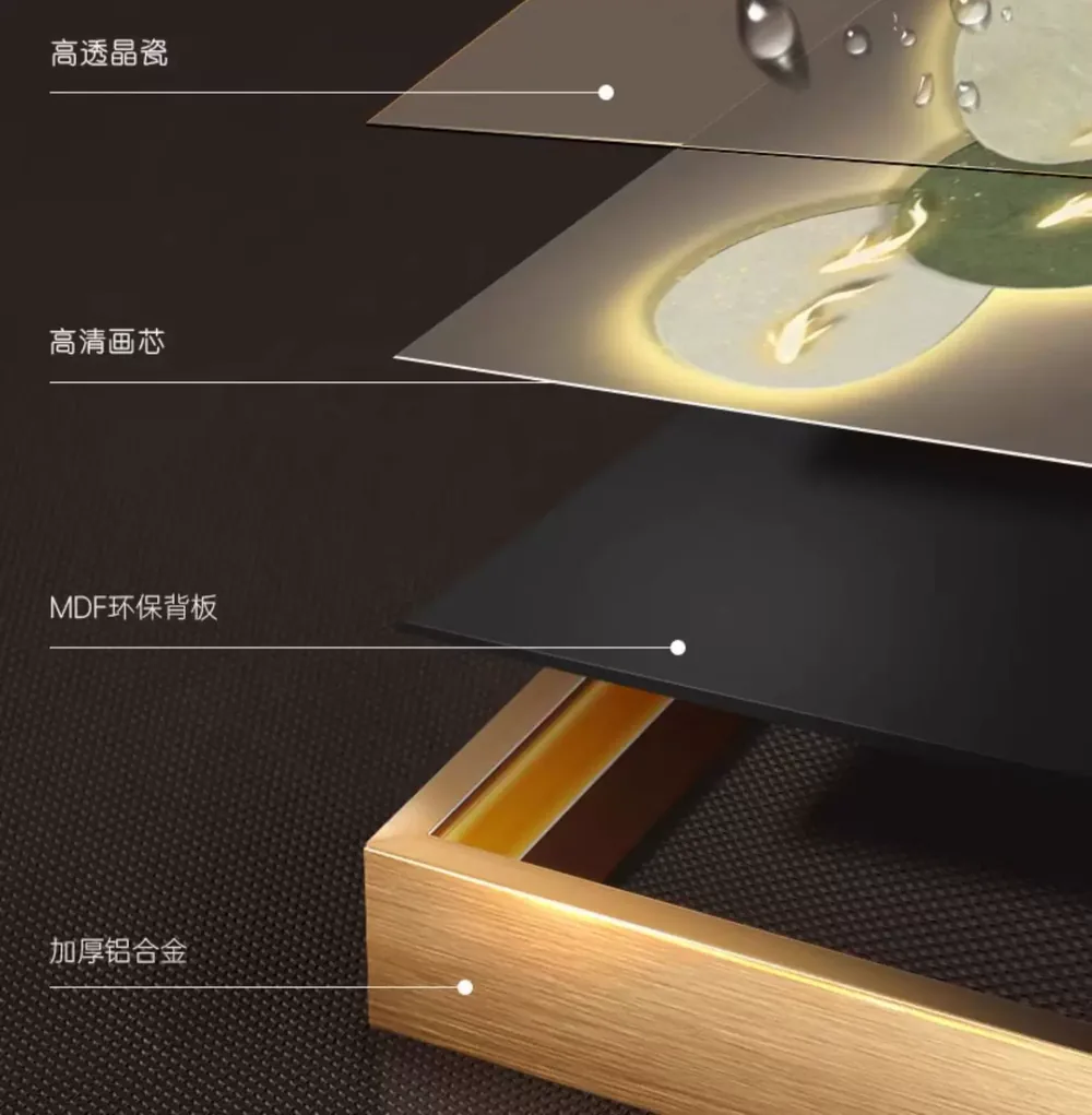 抽象 单幅 装饰画 轻奢风 玄关背景墙挂画 晶瓷画