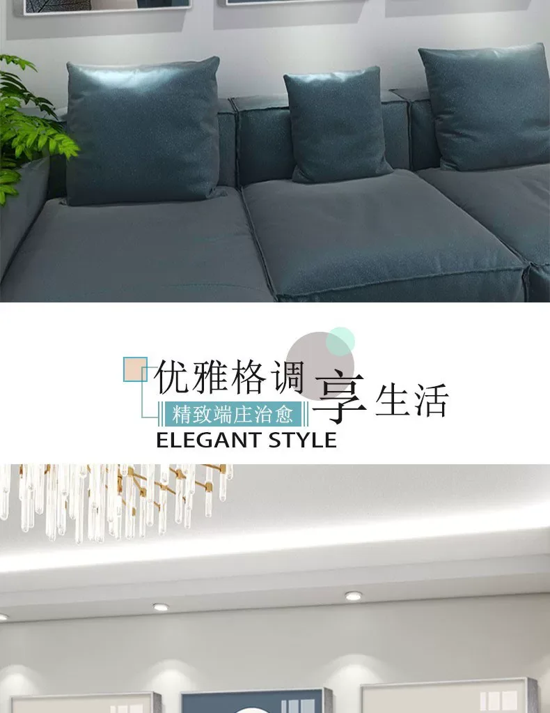 抽象 三联 装饰画 轻奢风 客厅背景墙挂画 晶瓷画