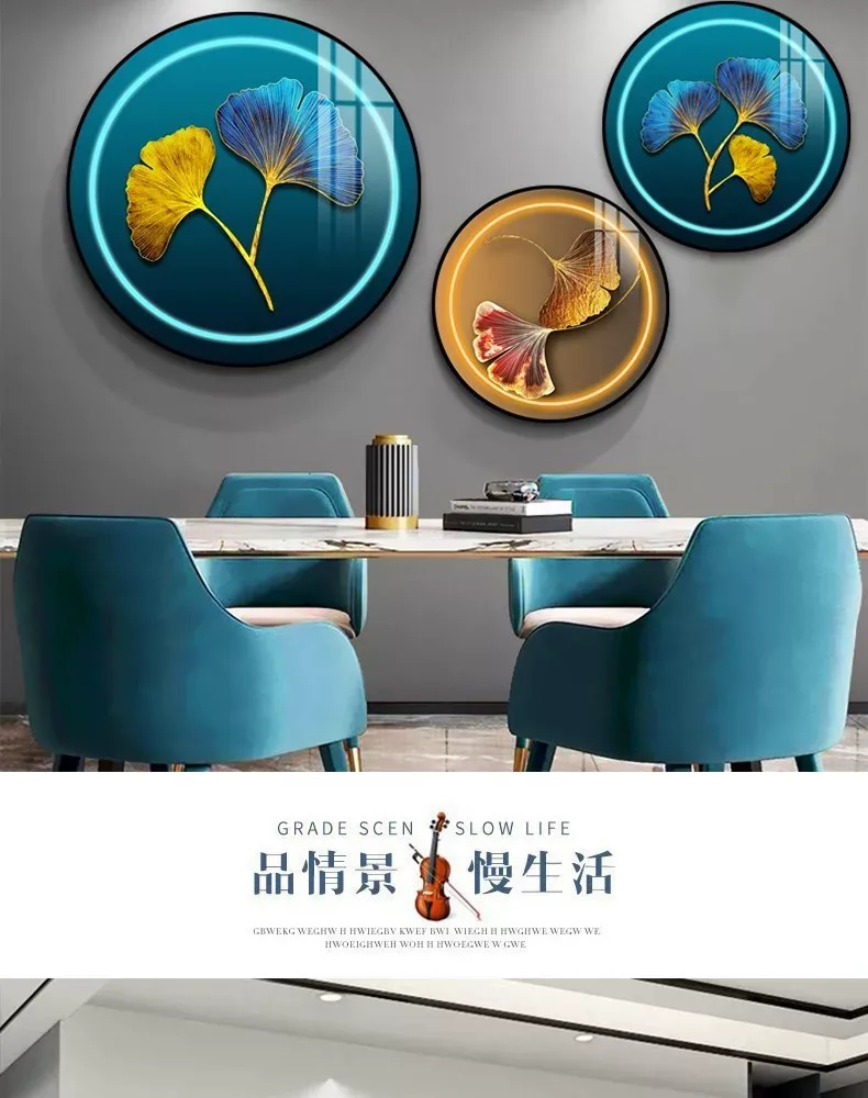 抽象 单幅 装饰画 轻奢风 餐厅背景墙挂画 晶瓷画