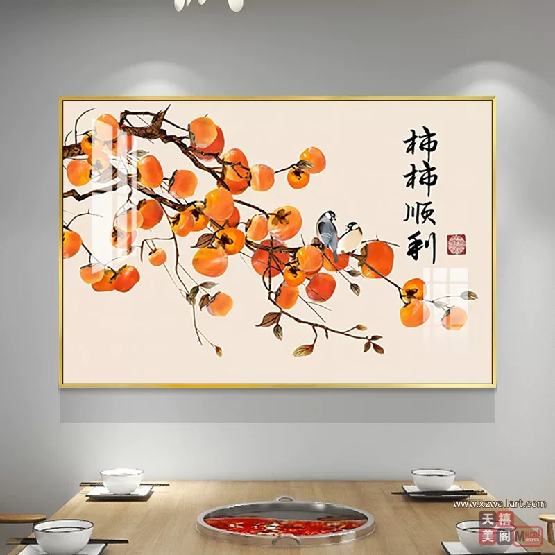 抽象 单幅 装饰画 复古怀旧 餐厅背景墙挂画 晶瓷画