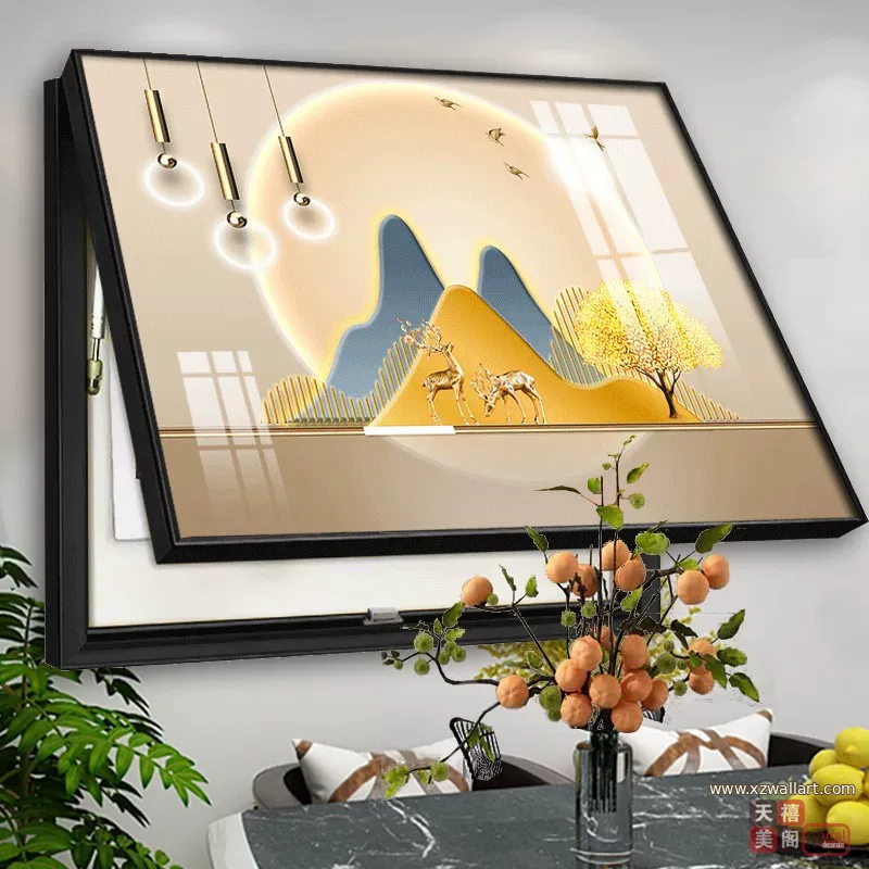抽象 单幅 装饰画 轻奢风 客厅背景墙挂画 晶瓷画