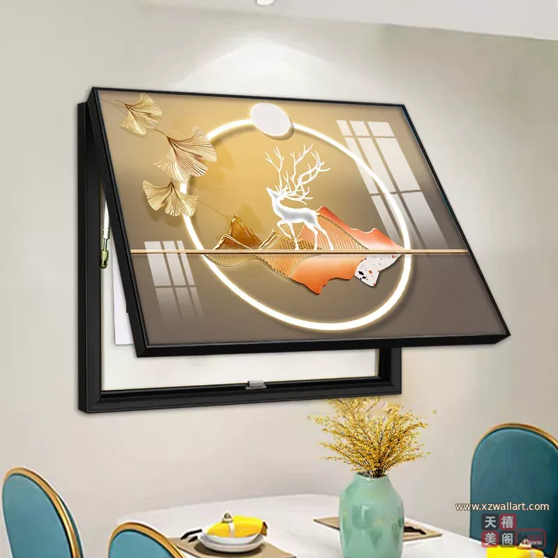抽象 单幅 装饰画 轻奢风 客厅背景墙挂画 晶瓷画