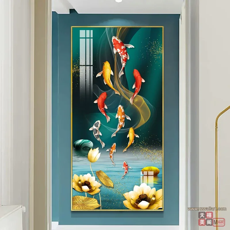 抽象 单幅 装饰画 轻奢风 玄关背景墙挂画 晶瓷画
