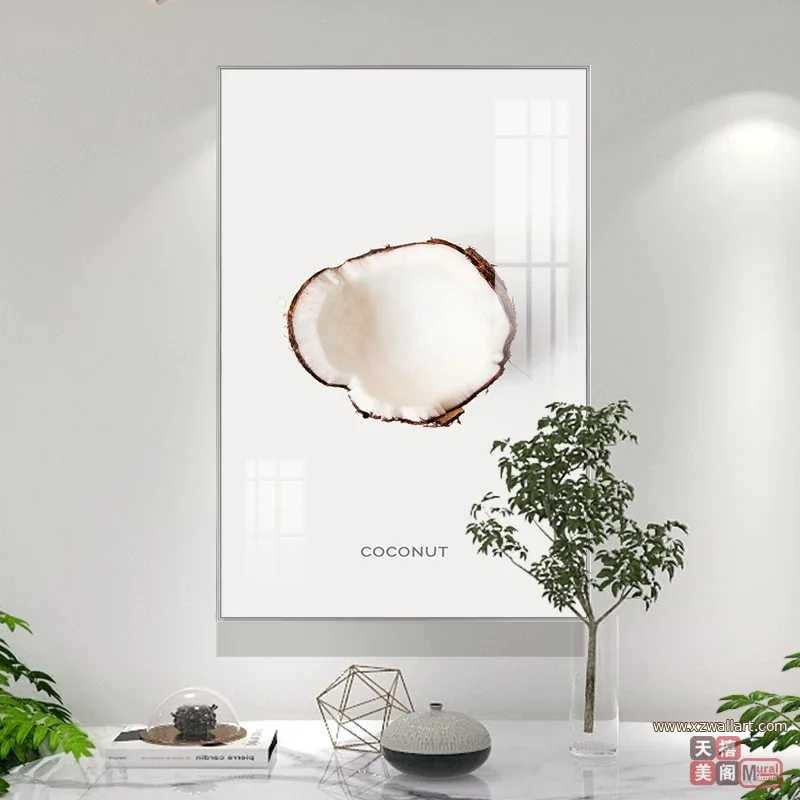 抽象 单幅 装饰画 现代简约 餐厅背景墙挂画 晶瓷画
